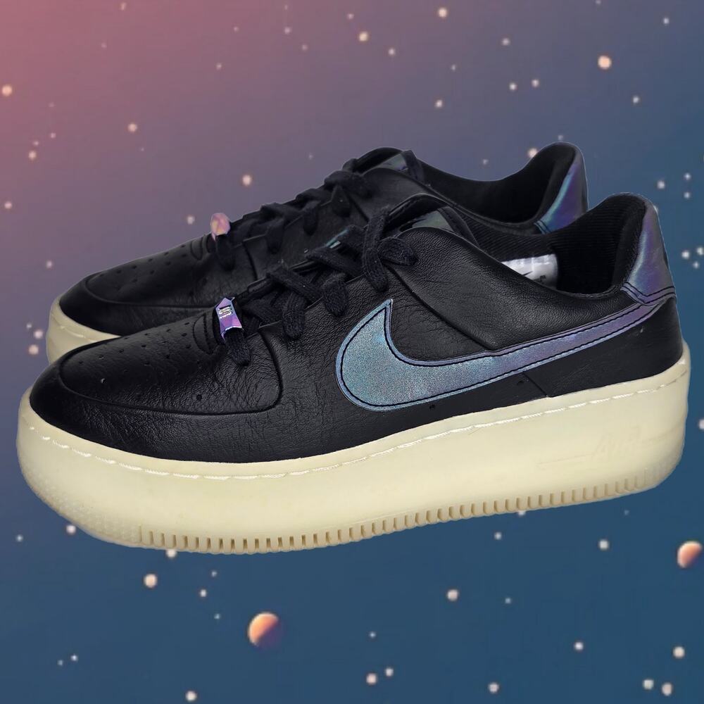 NIKE AIR‎ FORCE 1 AF1 SAGE LOW LX OIL GREY-WHITE Women's Size 7.5 Streetwear
